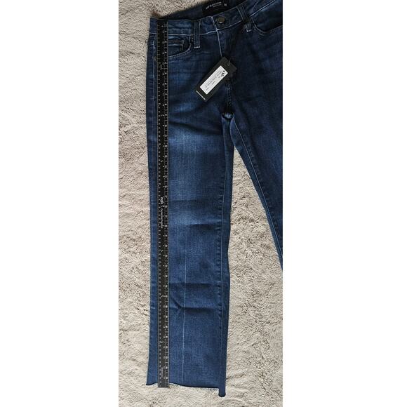 Just Denim Jeans Hem Cutout Slim Crop Boot Dark Denim, NWT, BP173J Sz 26 - Picture 6 of 11